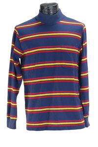 90s Jantzen Striped Mock Neck Shirt      M