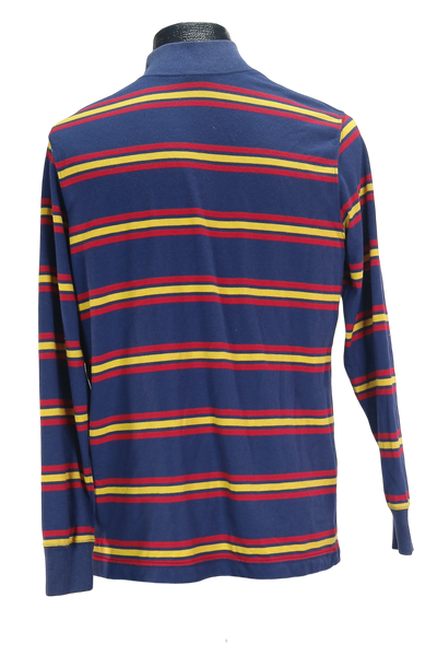 90s Jantzen Striped Mock Neck Shirt      M