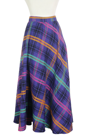 90s Counterparts Purple Plaid Skirt       w28