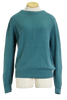 80s Teal Sailboat Knit Sweater      S