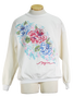 90s Avon White Floral Mom Swtshrt     M/L