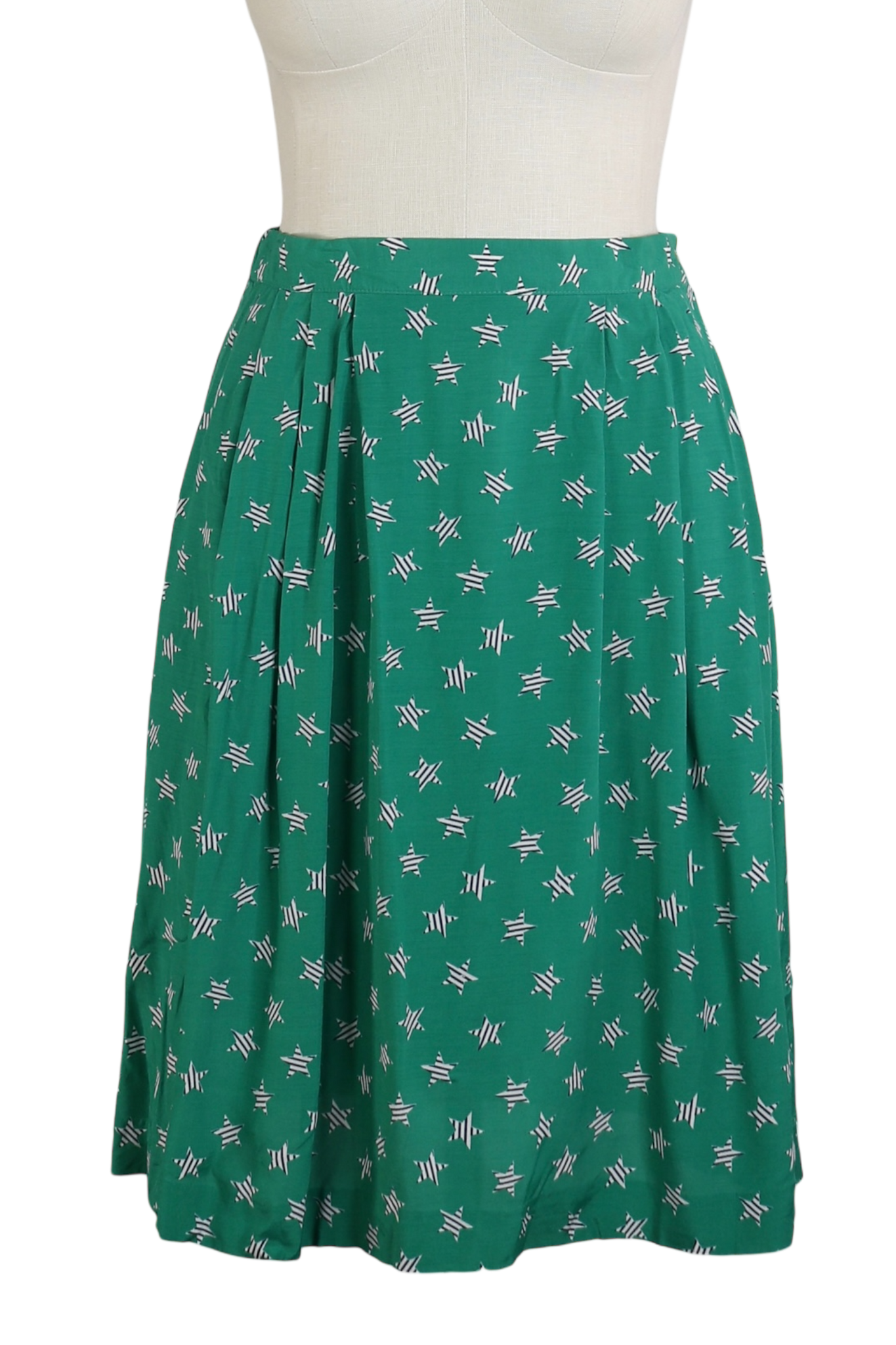 90s Lucia Petites Green Stars Skirt      w35-37