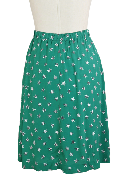 90s Lucia Petites Green Stars Skirt      w35-37