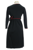 80s Blk/Red Wrap Dress        M