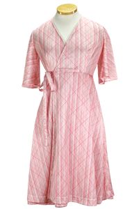 80s Puccini Pink Wrap Dress     w25-30