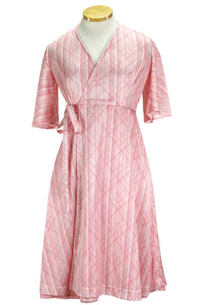 80s Puccini Pink Wrap Dress     w25-30