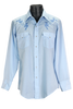 90s Chute #1 Blue Embroidered Western  Shirt  XL