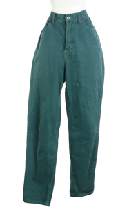 90s Green Taper Leg City Jeans      w33