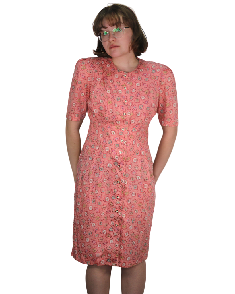 80s SuccessDress Pink Zazz Pencil Dress    w30