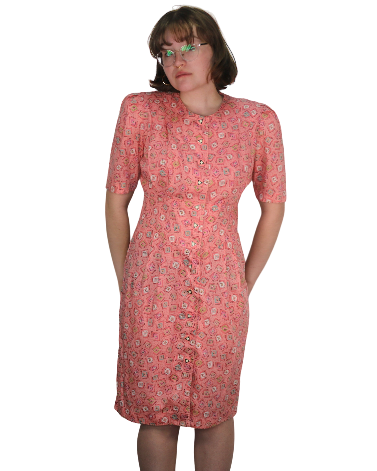 80s SuccessDress Pink Zazz Pencil Dress    w30