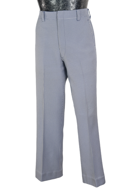 70s Cricketeer Blue/Wht Houndstooth Pants      w35