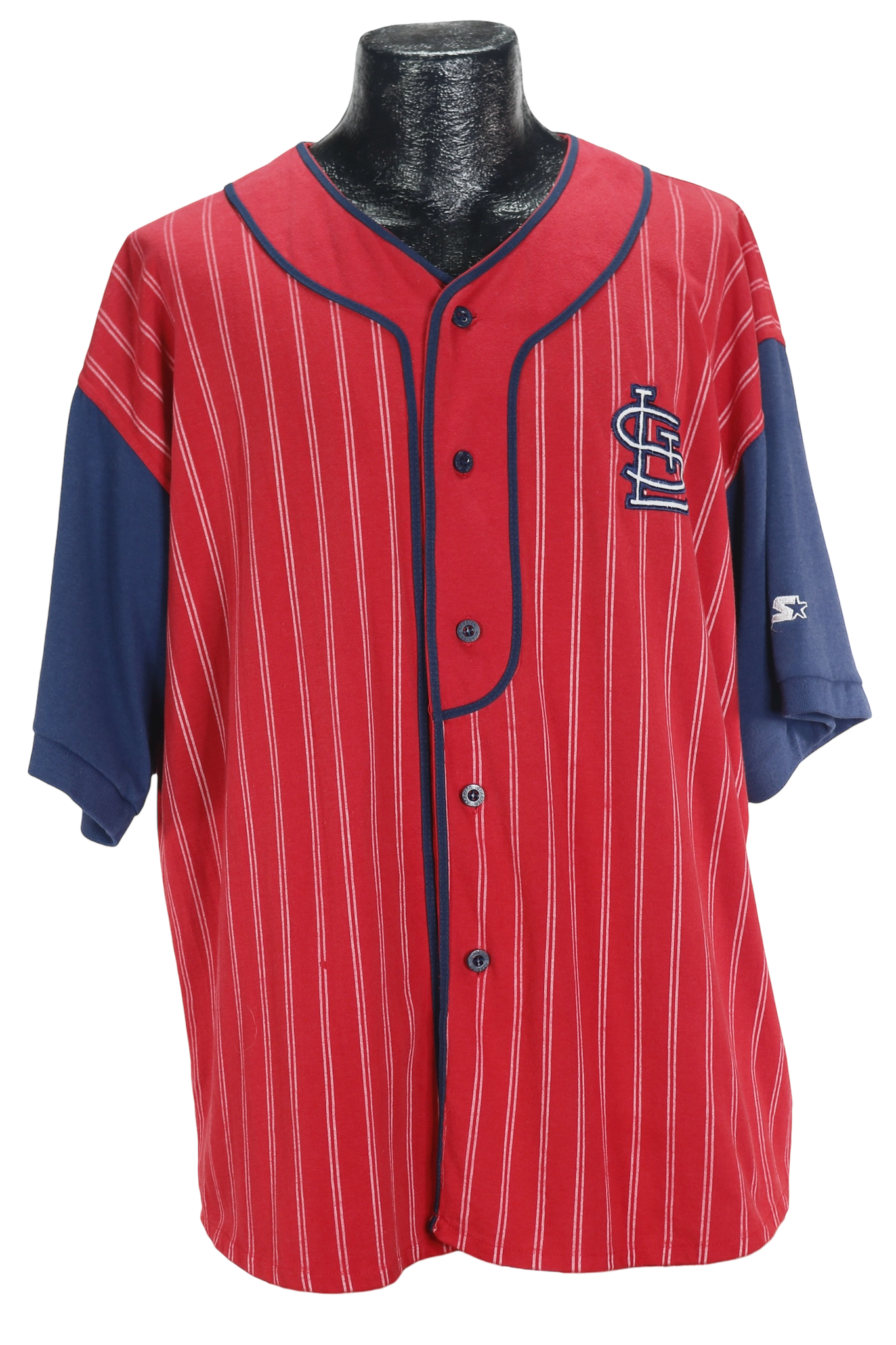 90s Starter Pinstripe Cardinals Baseball Jersey  XL