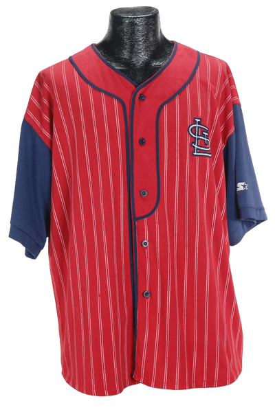 90s Starter Pinstripe Cardinals Baseball Jersey  XL