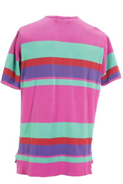 90s Ralph Lauren Magenta Striped Shirt         M