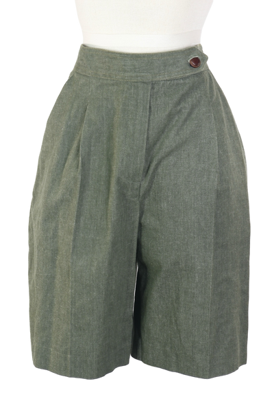 90s NR1 Olive Pleated Shorts w28-30