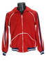 70s Red Philippines Embroidered Track Jacket          M