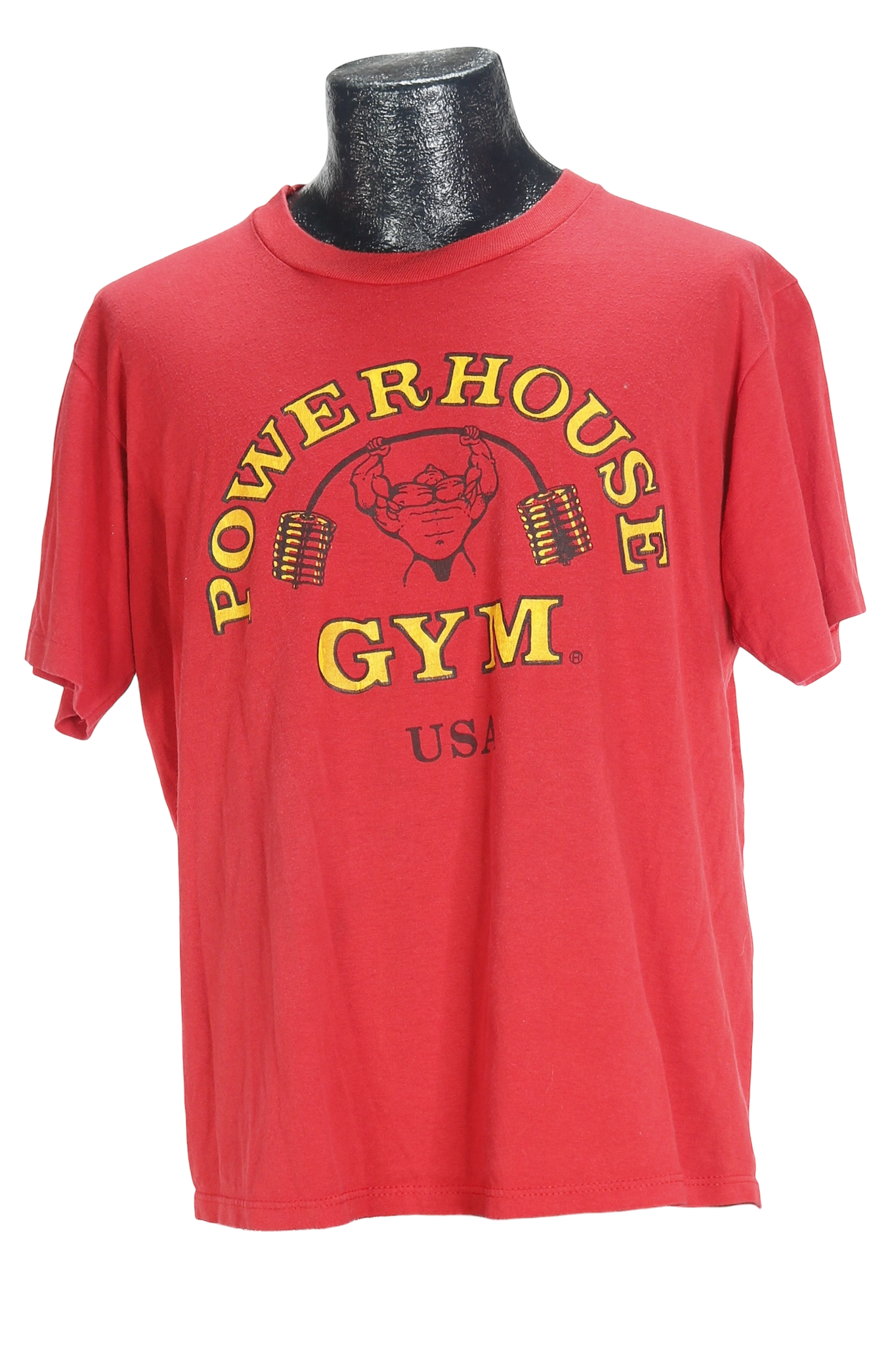 90s Red Powerhouse Gym Tee        L