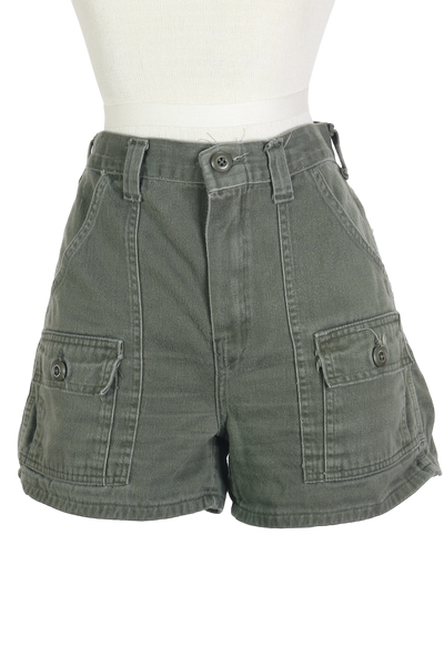 80s Gung Ho Green Fatique Shorts      w30