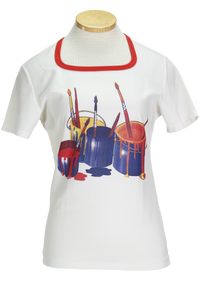 70s White Paint Cans Tee   S