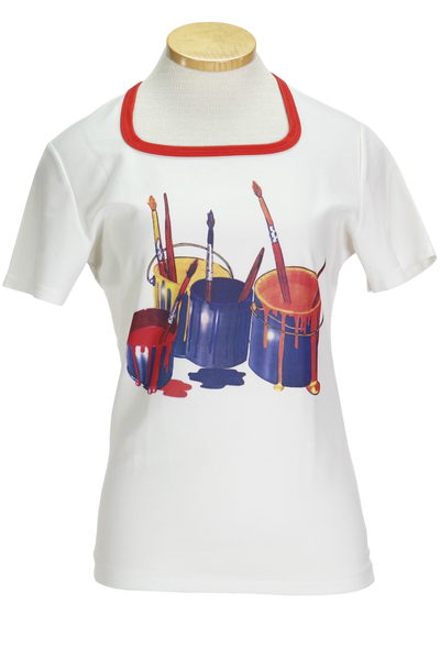 70s White Paint Cans Tee   S