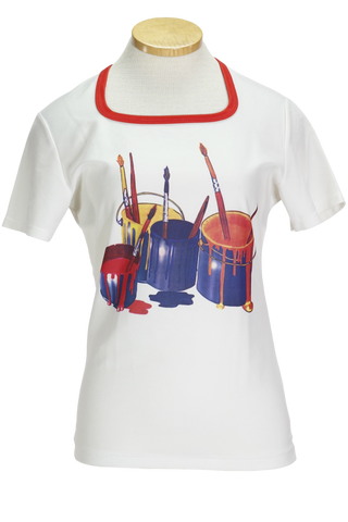 70s White Paint Cans Tee   S