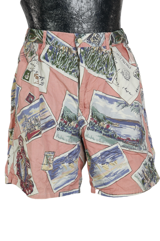90s Polo Postcard Pink Shorts           w35