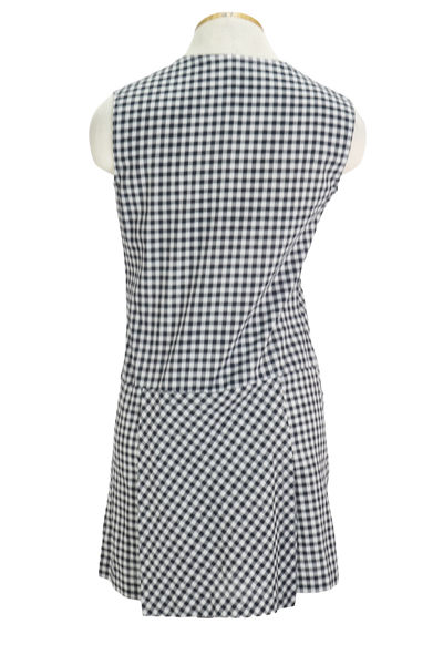 70s Gingham Blk/Wht Playsuit      S