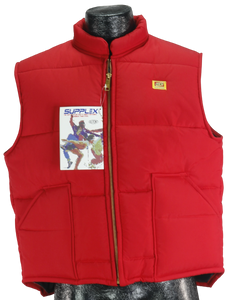 80s NOS Swingster Red Puffer Vest          L