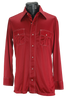 70s Van Cort Red Disco Shirt    M