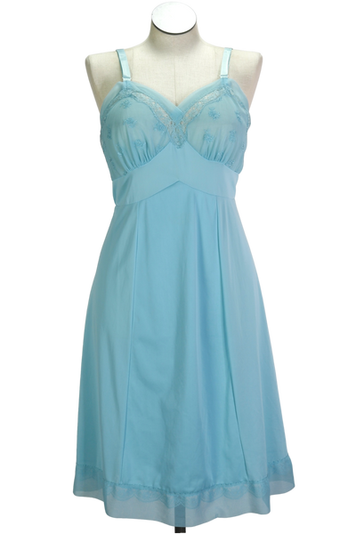 70s Carol Brent Aqua Dress Slip      XL