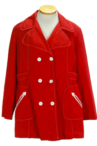 80s Double Breast Red Spring Jacket       M