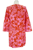 60s Orange/Pink Tropical Mod Dress      L