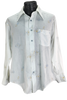 70s Career Club Floral on White Button-Up     L