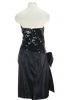 80s Nadine Blk Strapless Party Dress w/ Shawl     M