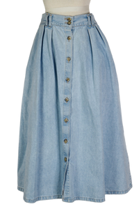 90s Denim Midi Skirt       w27