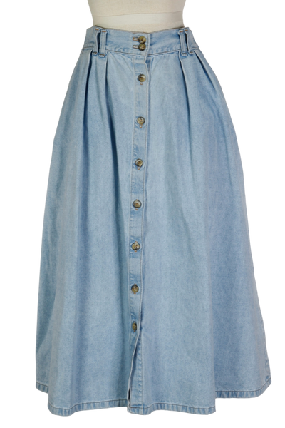 90s Denim Midi Skirt       w27