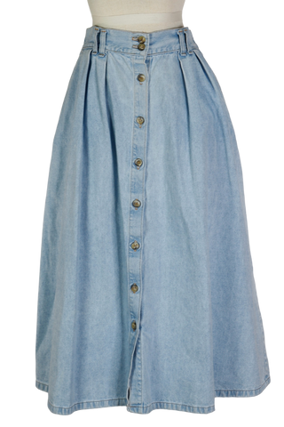 90s Denim Midi Skirt       w27