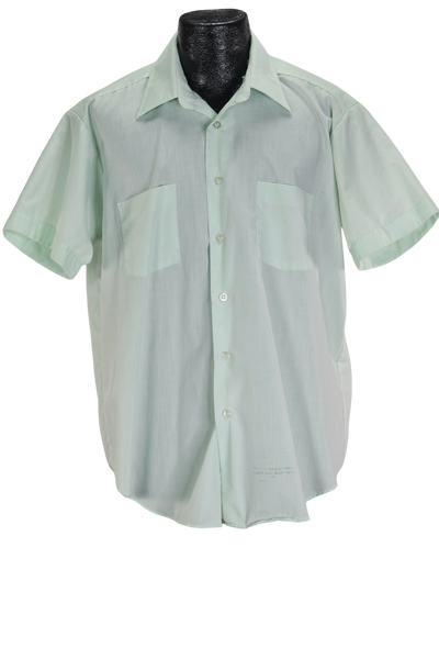 80s PennPrest Mint Green Pocket Shirt        XL