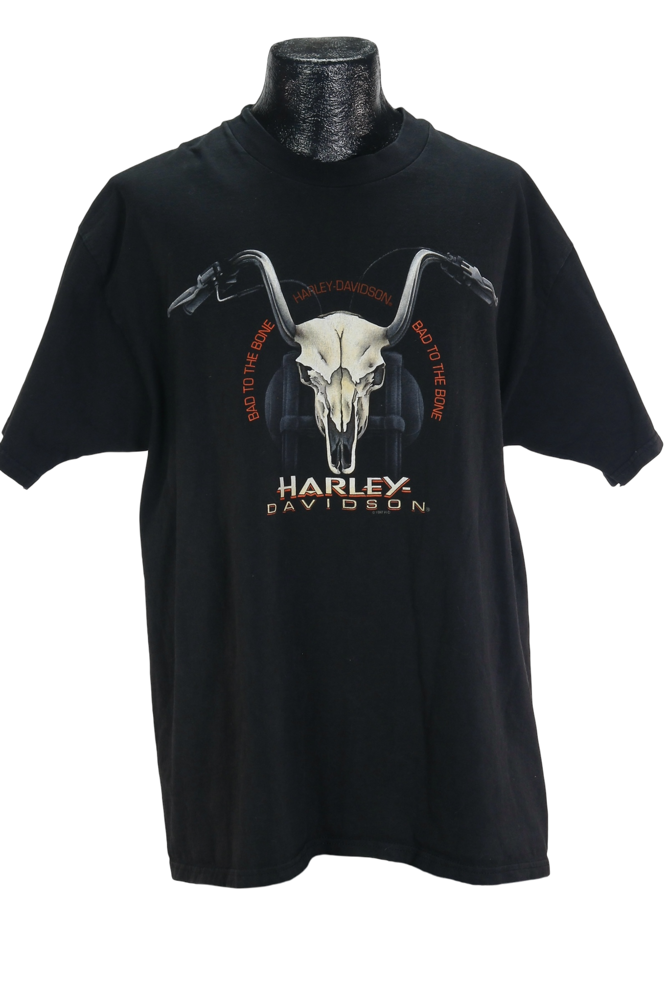 1991 Harley Davidson Black Skull Tee           XL