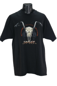 1991 Harley Davidson Black Skull Tee           XL