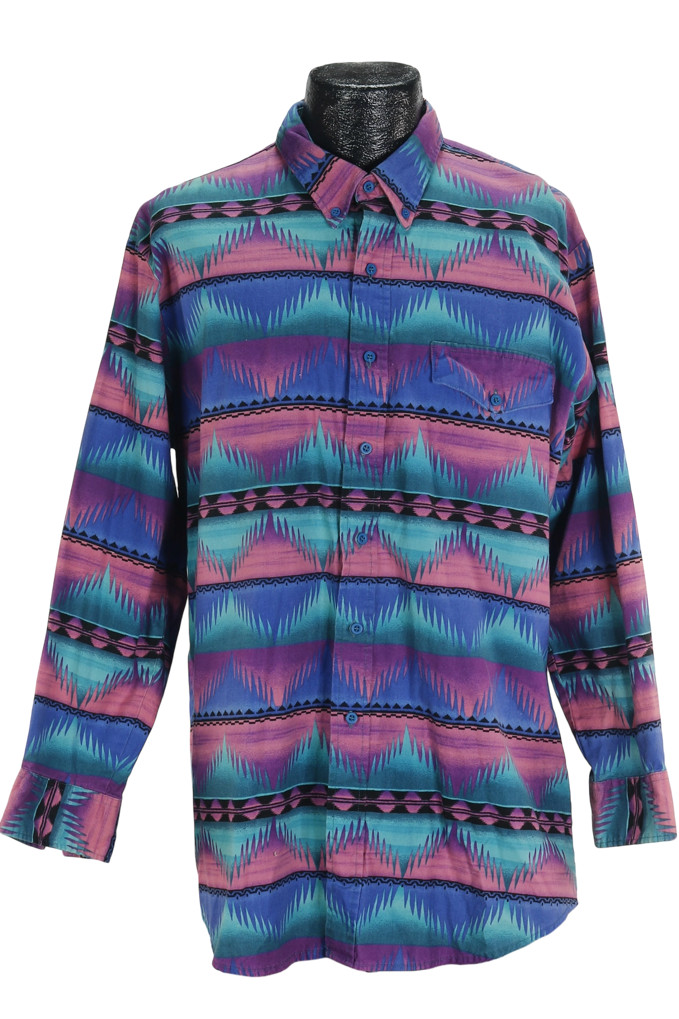 90s Roper Teal/Purple Zags Shirt       XL