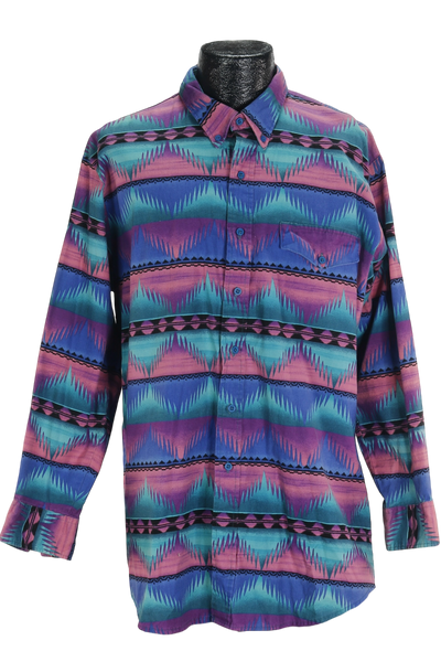 90s Roper Teal/Purple Zags Shirt       XL