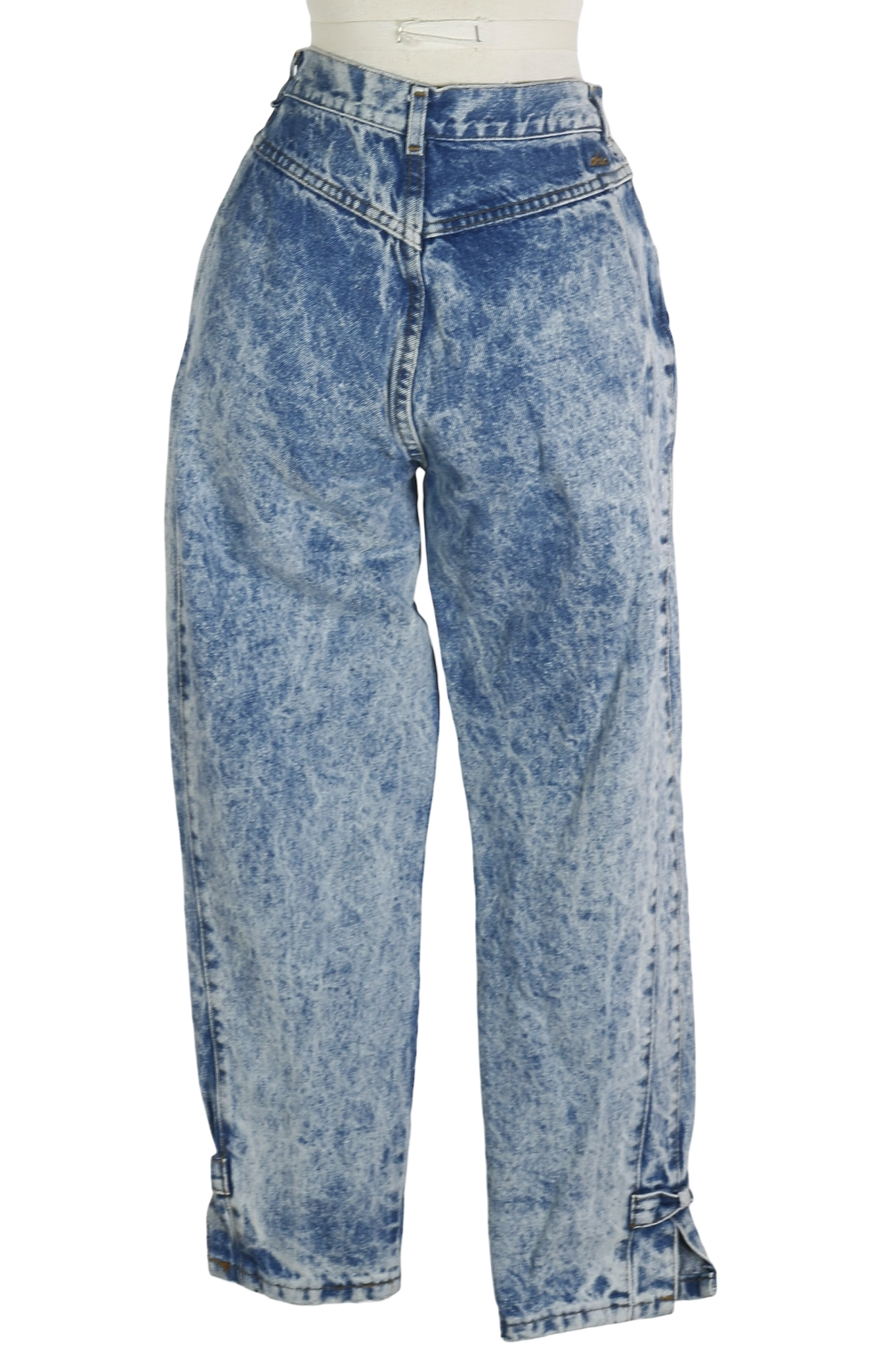 80s Chic Acid Wash Bow Jeans   w30