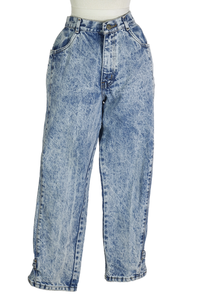 80s Chic Acid Wash Bow Jeans   w30