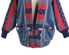 80s Upcycled Denim Patchwork Jacket        XL