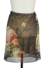 Y2K Linda Segal Rose Painting Skirt     w30