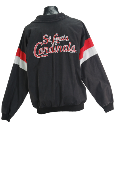 '92 STL Cardinals Black Striped Pullover      L