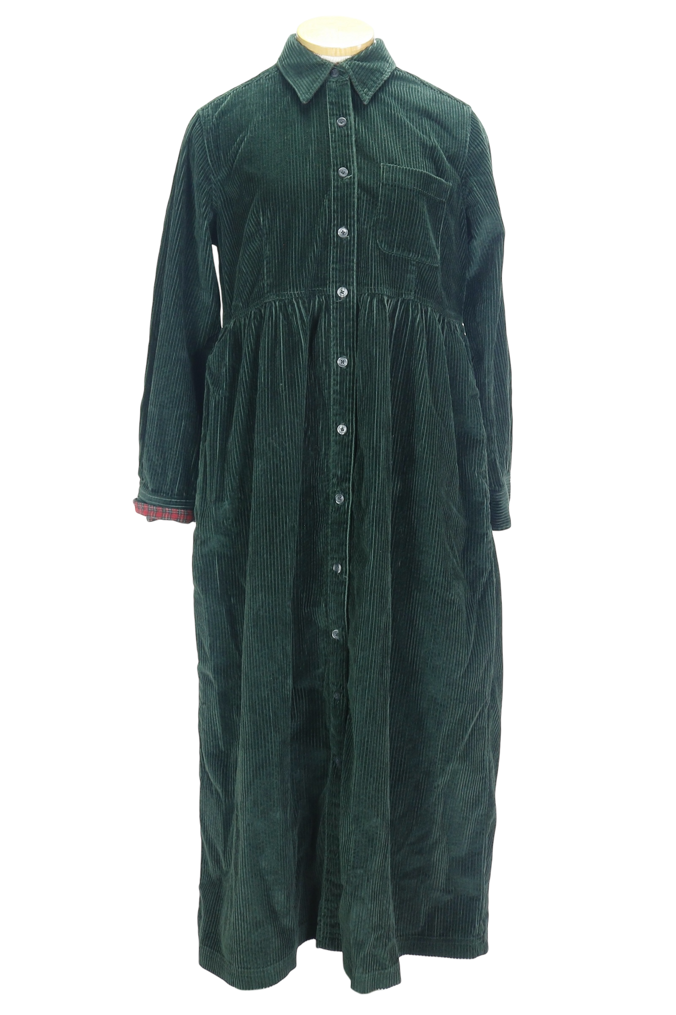 90s Eddie Bauer Green Corduroy Dress      M (w38)