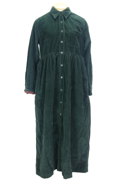 90s Eddie Bauer Green Corduroy Dress      M (w38)