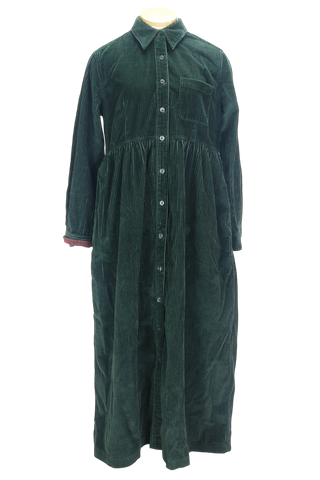 90s Eddie Bauer Green Corduroy Dress      M (w38)